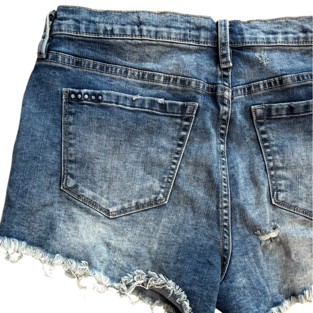 Blank NYC The Lenox Distressed Cutoff Denim Shorts High Rise Festival Size 29 - Picture 5 of 7